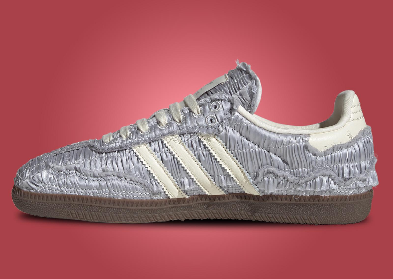 Caroline Hu x adidas Samba OG Silver Metallic (W) Medial