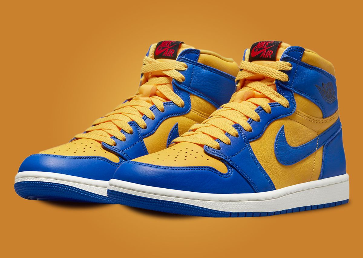 New jordans blue and yellow Clearance