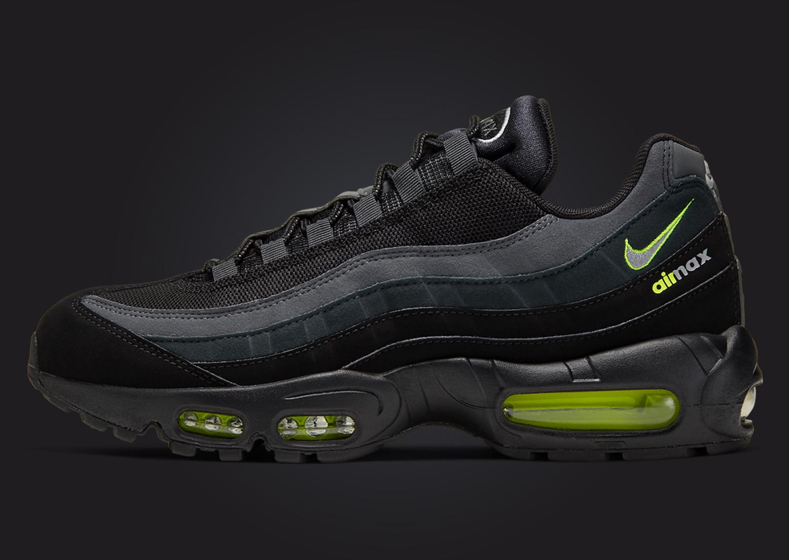 Nike Air Max 95 Retro Logo Black Volt Lateral