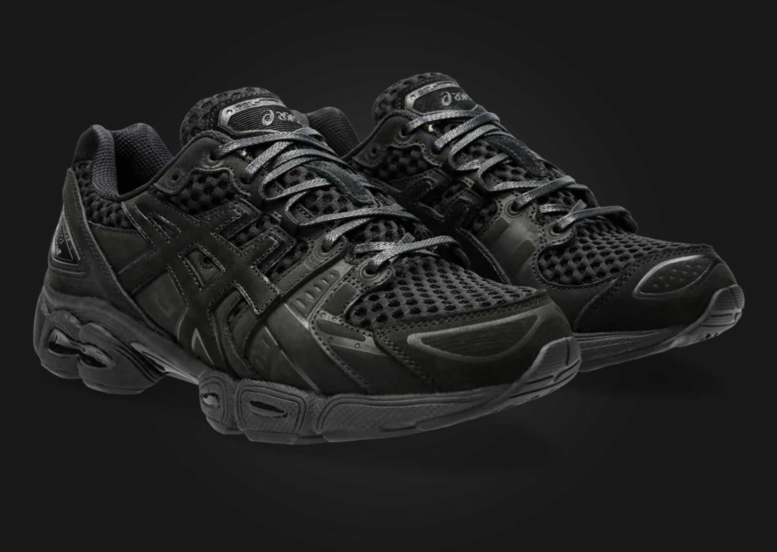 The Ennoy Professional x Asics Gel-Nimbus 9 Triple Black Angle