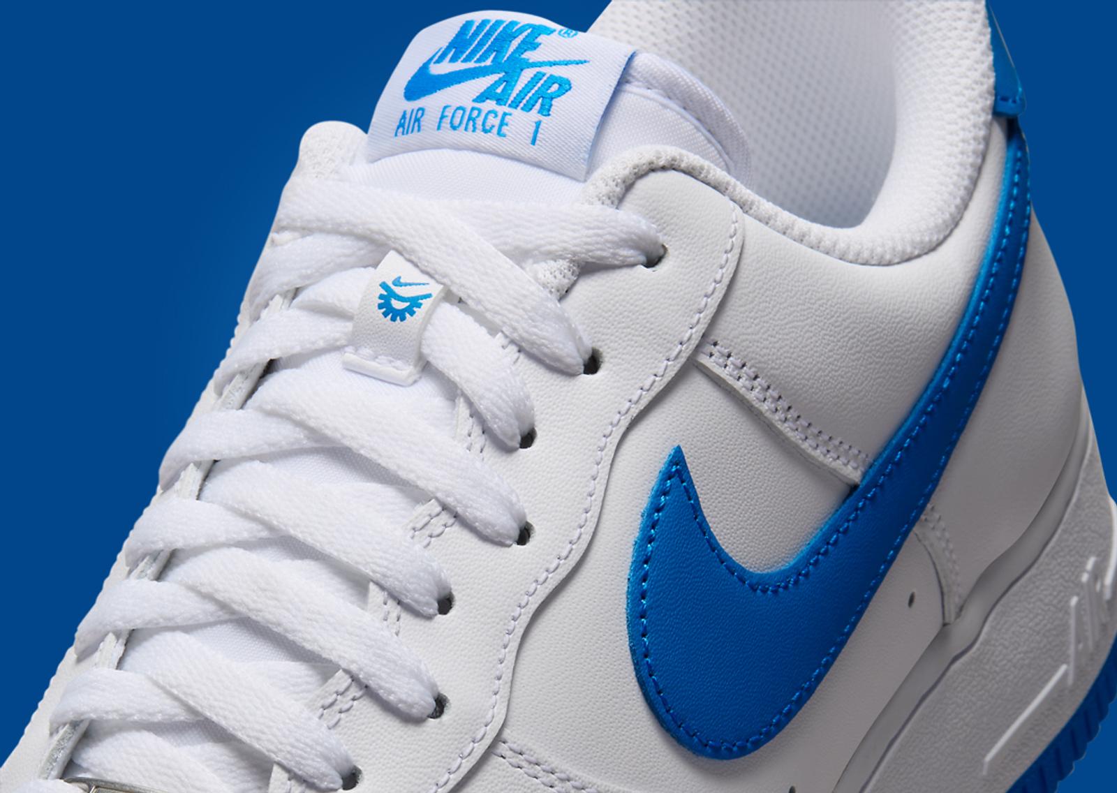 Nike Air Force 1 Low EasyOn White Hyper Royal Tongue