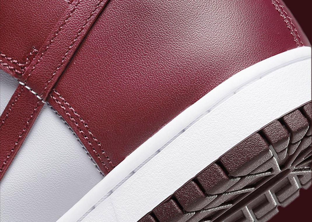 This Nike Dunk High Comes In Dark Beetroot And Wolf Grey