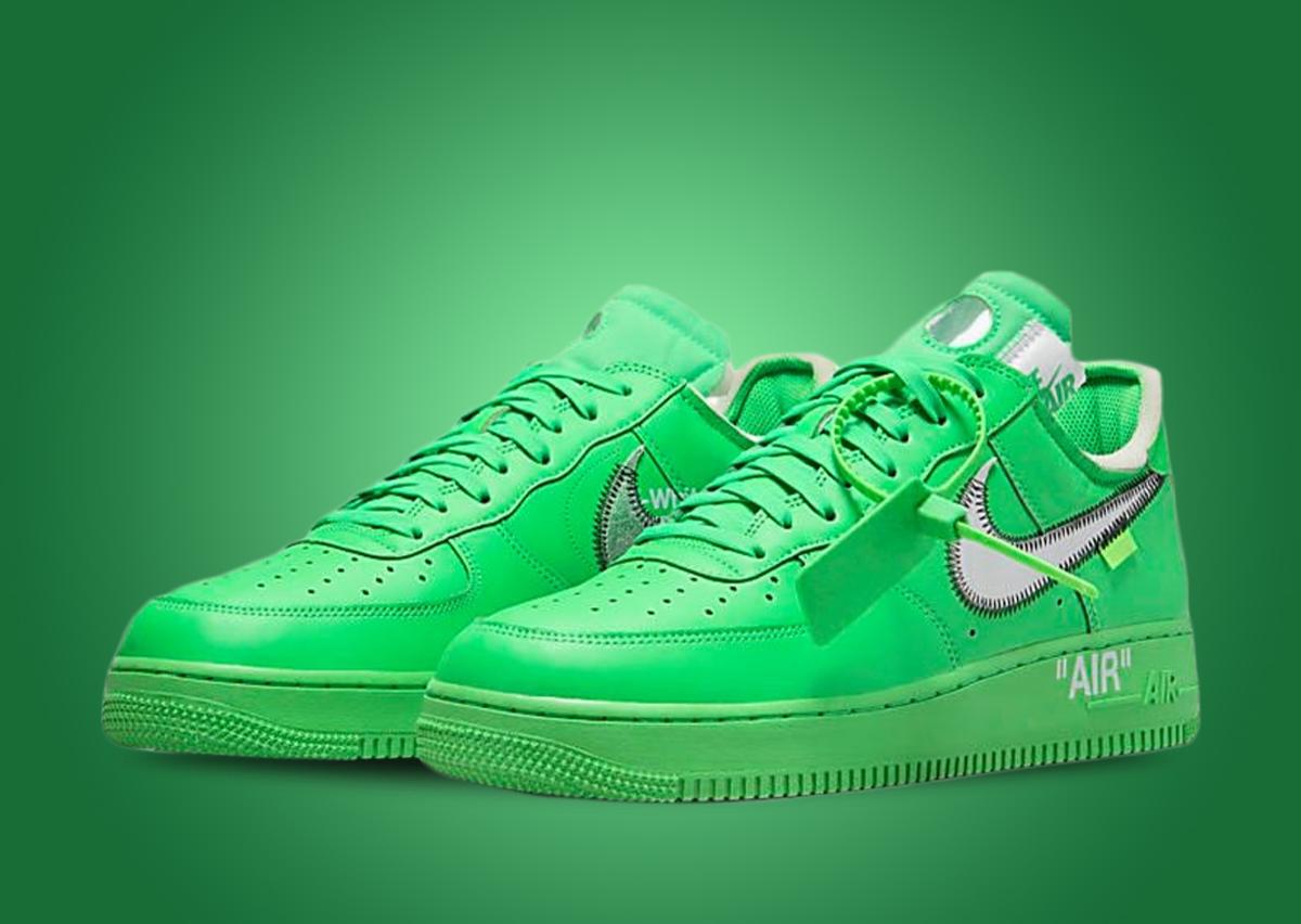 Off White Air Force 1 Mid Pine Green - first look