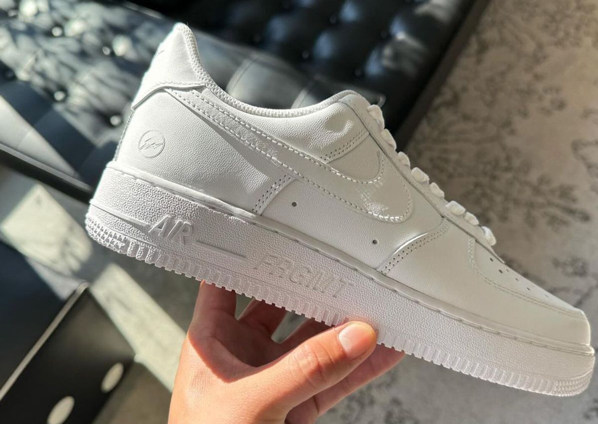fragment design x Nike Air Force 1 Low Triple White In-Hand