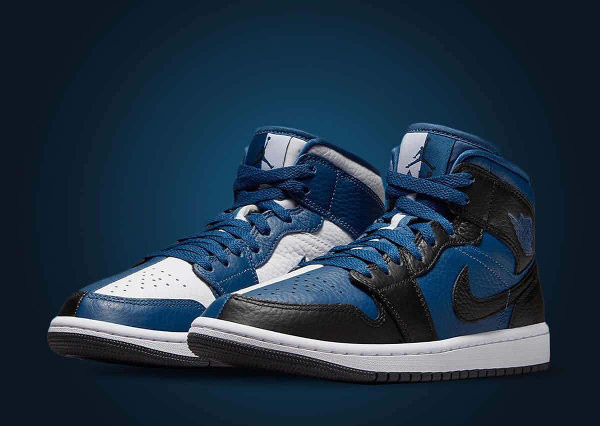 Nike air jordans blue black and white Clearance