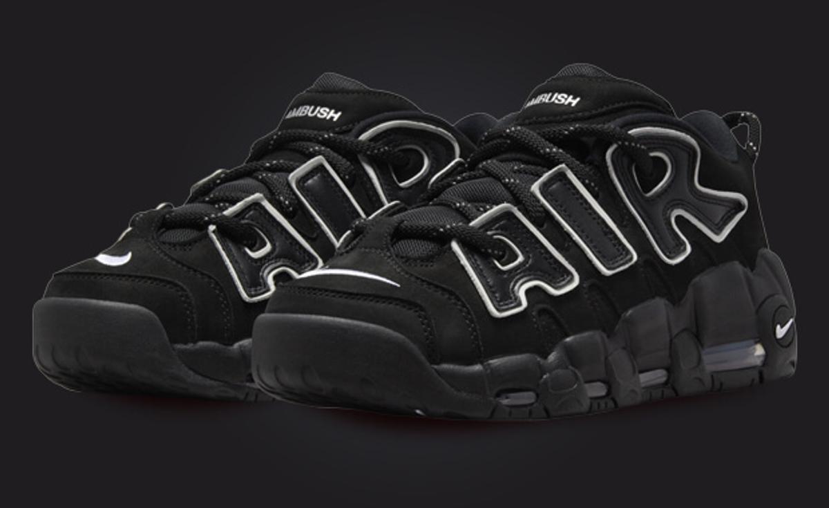 The AMBUSH x Nike Air More Uptempo Low Black White Releases October 6