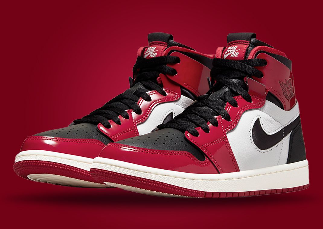 Patent Leather Accents The Air Jordan 1 High Zoom CMFT Black Toe