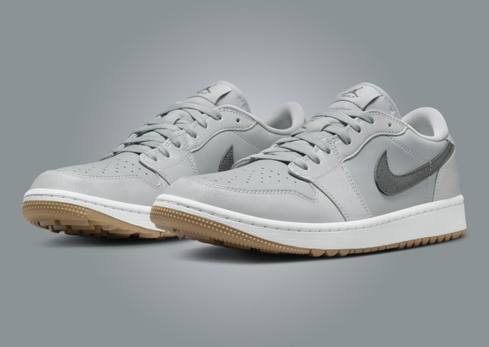 Air Jordan 1 Low Golf Wolf Grey Gum Angle