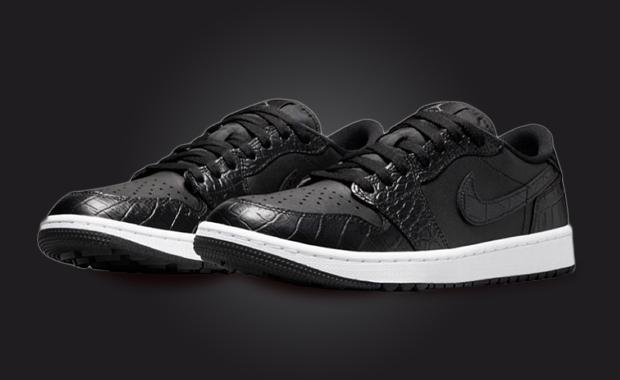 Black Crocodile Print Gives This Air Jordan 1 Low Golf A Premium Upgrade