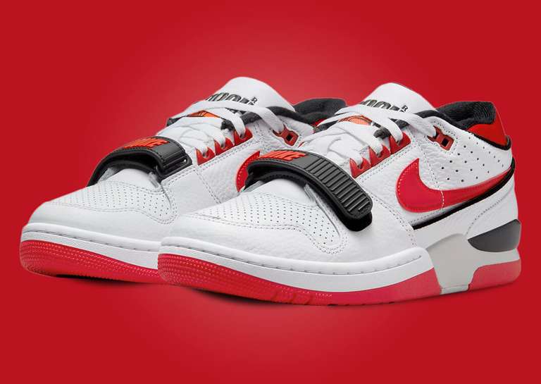 Nike Air Alpha Force 88 White University Red Angle