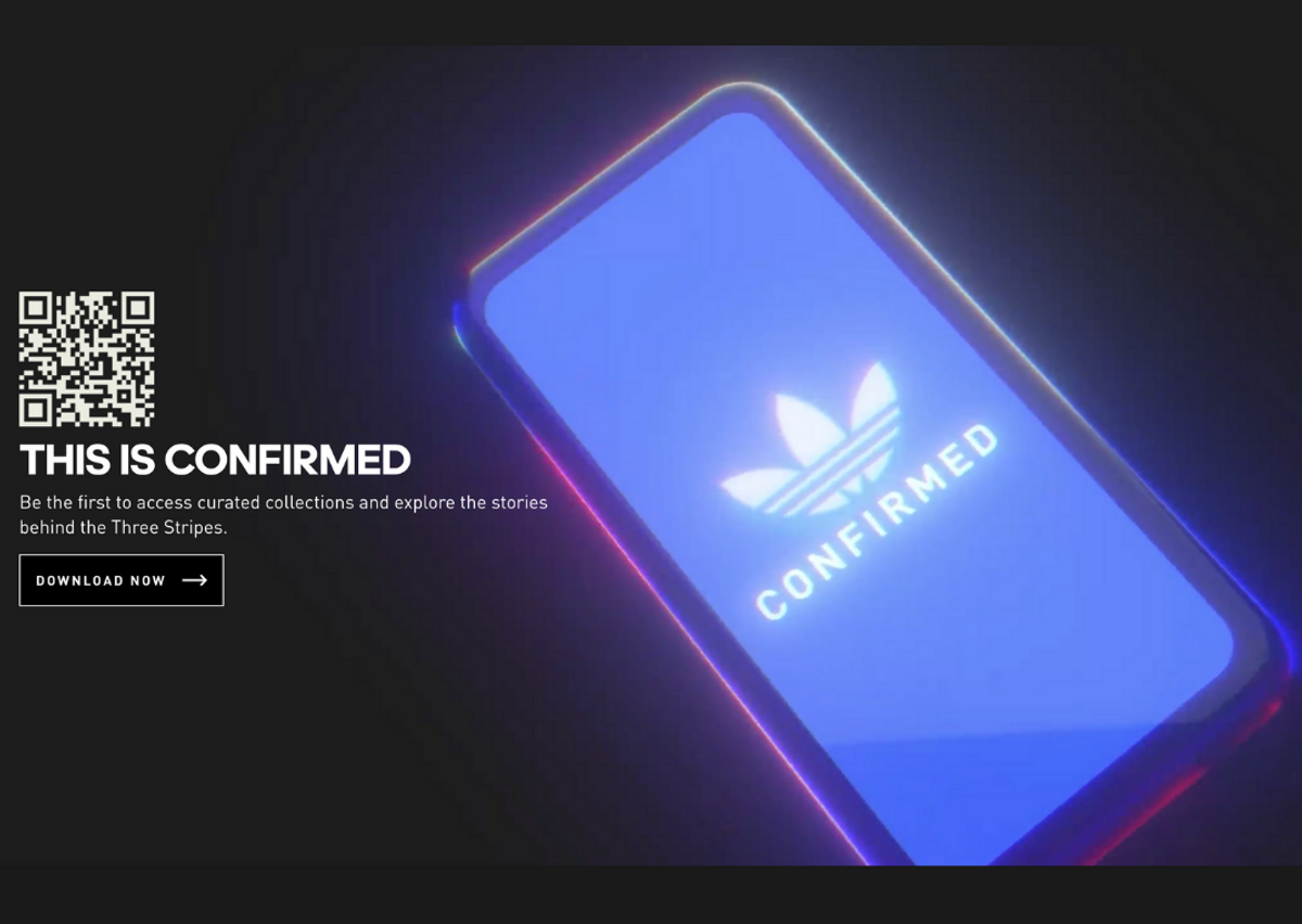 adidas CONFIRMED app QR code download 