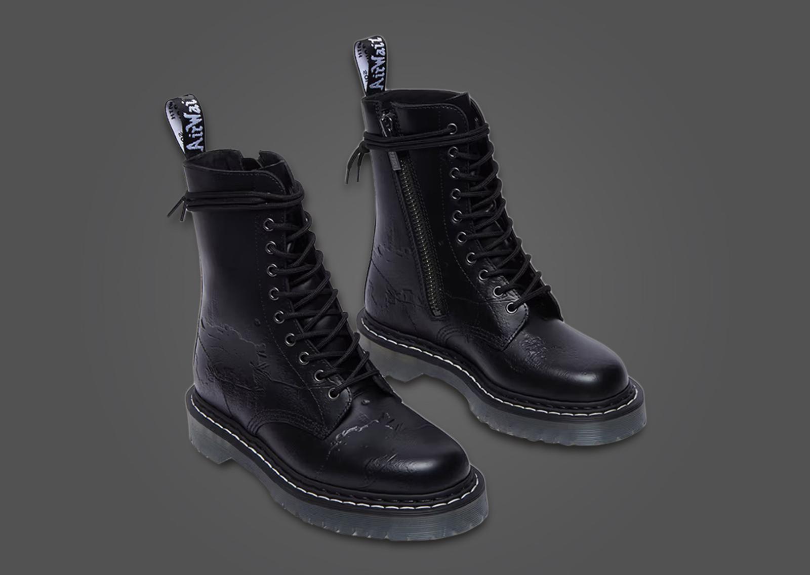 Nine Inch Nails x Dr. Martens 1490 10-Eye Boot The Downward Spiral Angle Pair