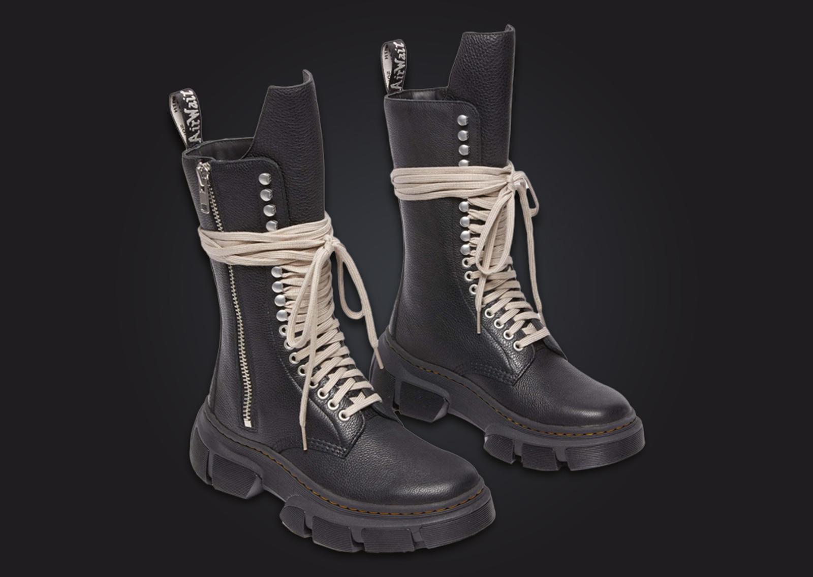 Rick Owens x Dr. Martens 1918 DMXL Calf Length Boot Angle