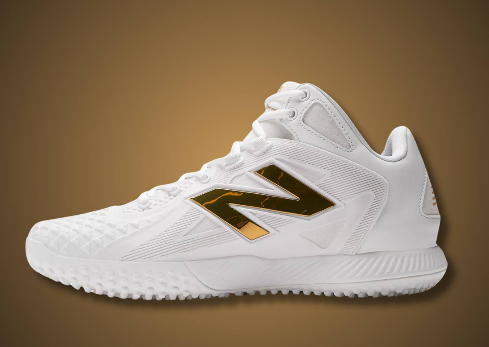 New Balance Ohtani 1 Turf White Gold Medial