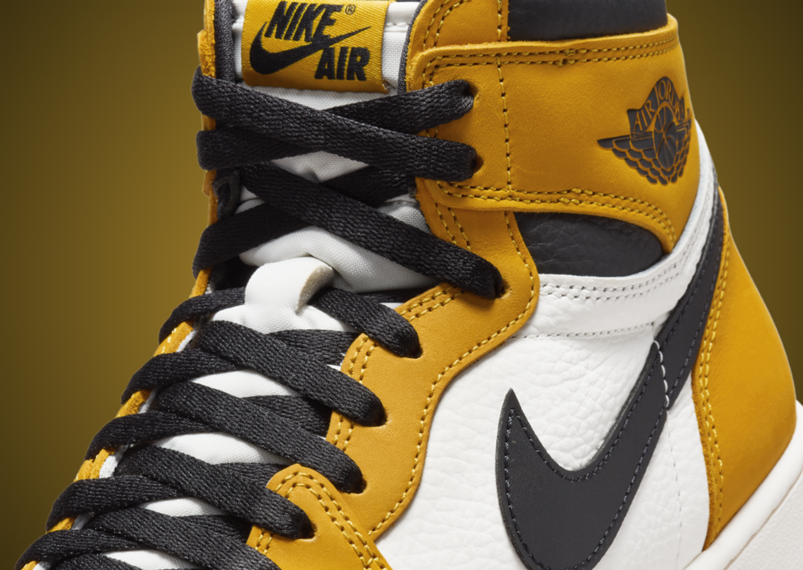 Air Jordan 1 Retro High OG Yellow Ochre Midfoot Detail