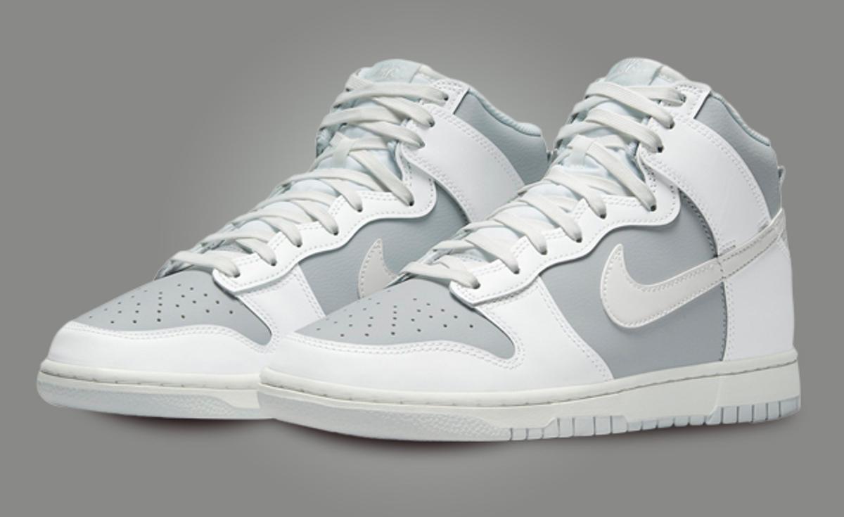 Nike's Dunk High Suits Up In Summit White And Pure Platinum Leather