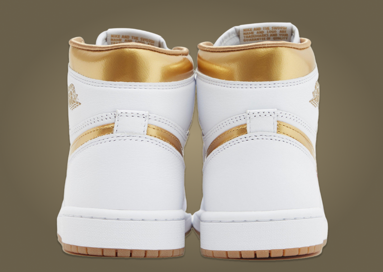 Air Jordan 1 Retro High White Gold (W) Heel