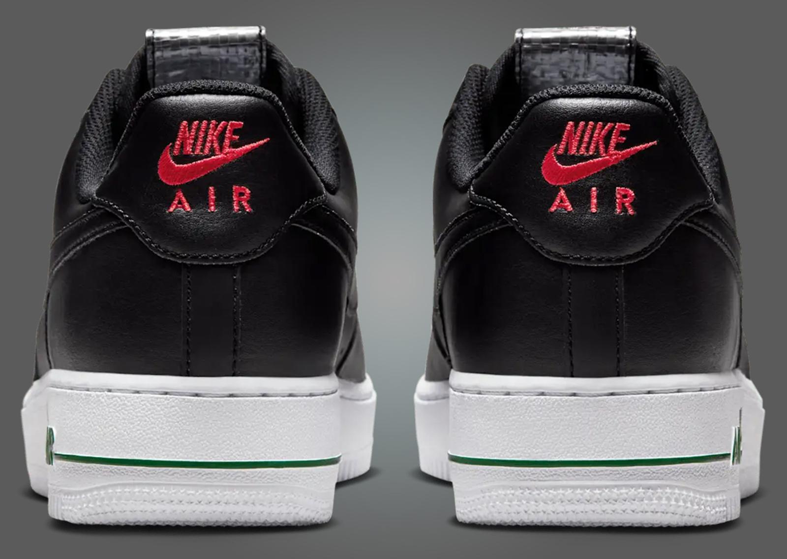 Nike Air Force 1 Low Roses Black White Heel