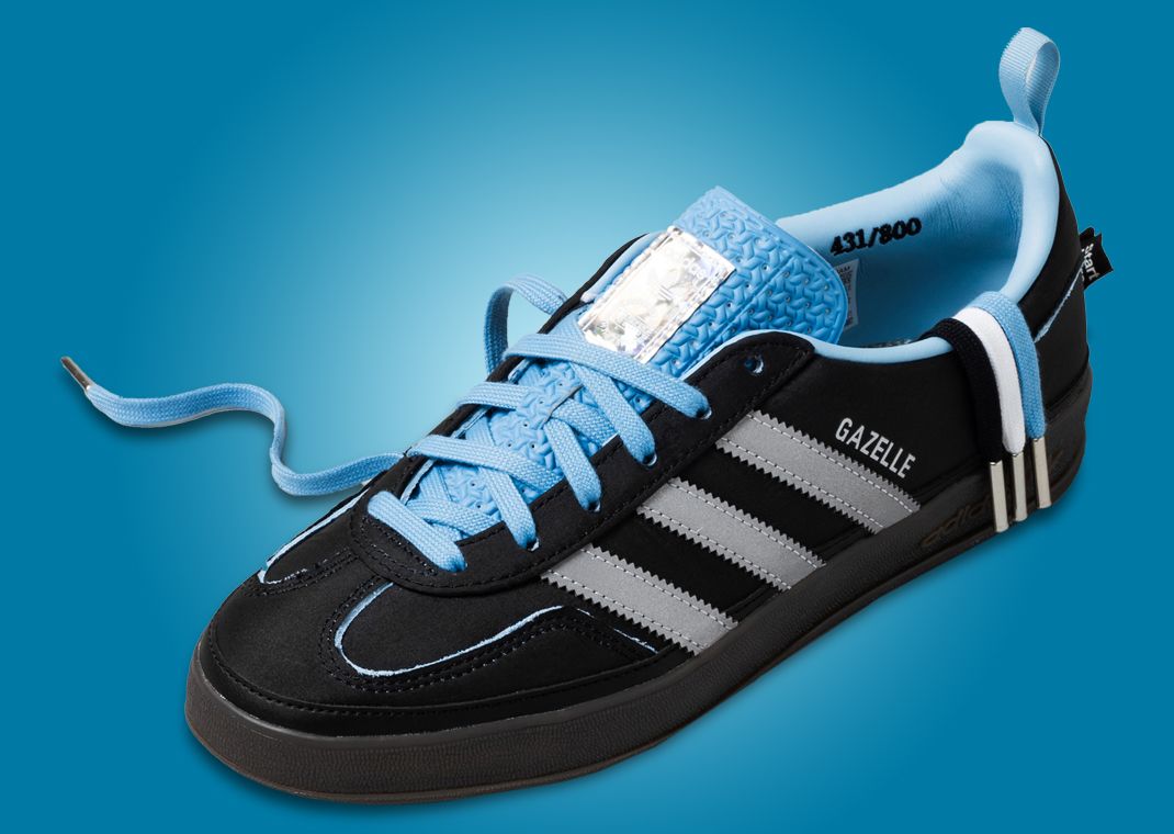 adidas gazelle silver green womens ADIDAS ORIGINALS Gazelle Indoor Argentina Sneakers in Blue and Black f   Pavidas