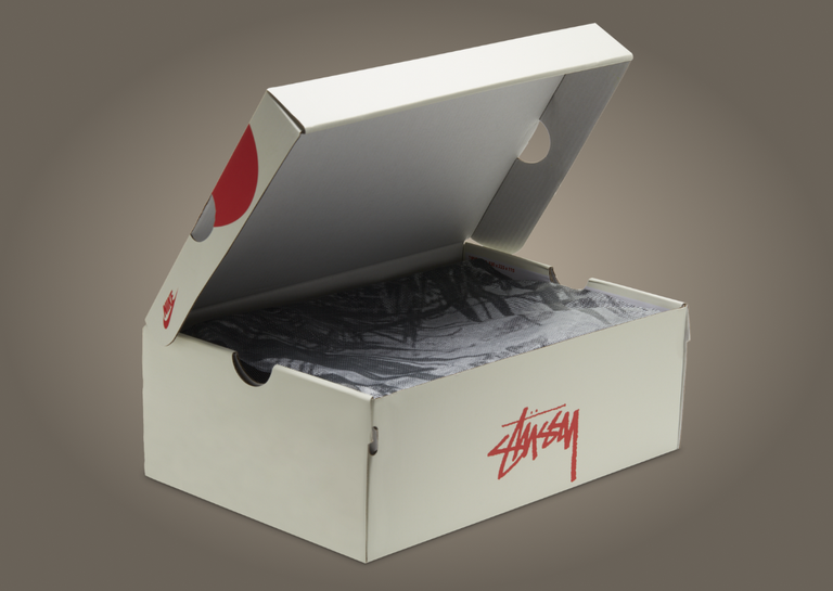 Stussy x Nike Air Flight 89 Low SP White Habanero Red Packaging