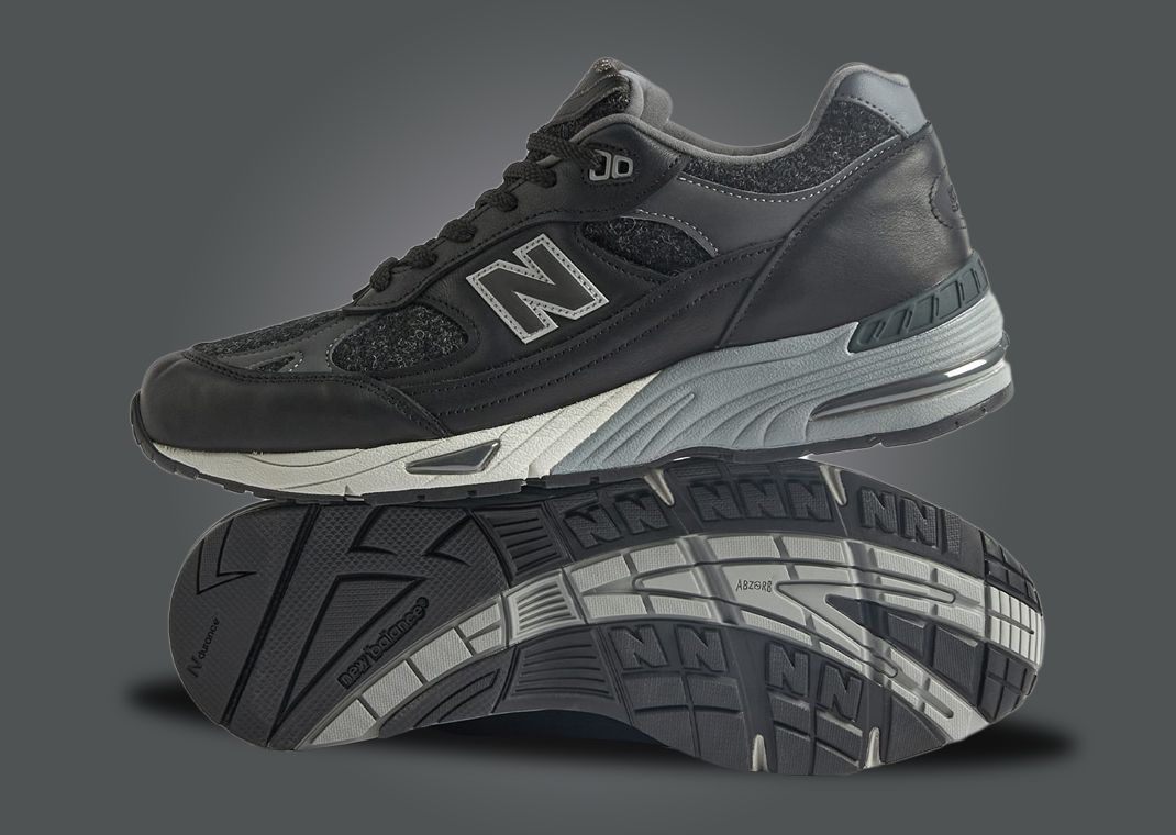 The New Balance 991 Made In England Black Grey Is Quintessentially