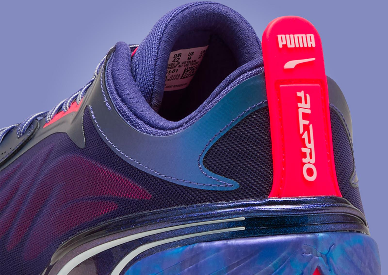 Puma All-Pro Nitro Elite Team Violet Heel Detail