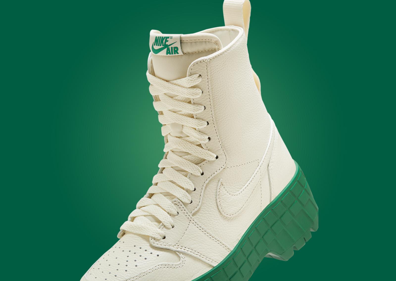 Air Jordan 1 Brooklyn Boot Coconut Milk Pine Green (W) Detail