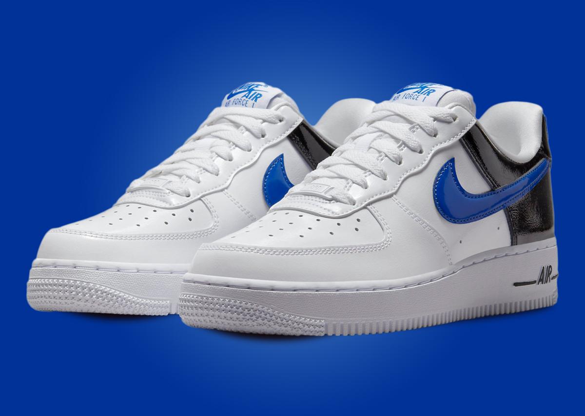 Nike Air Force 1 Low Patent White Black Blue (W)