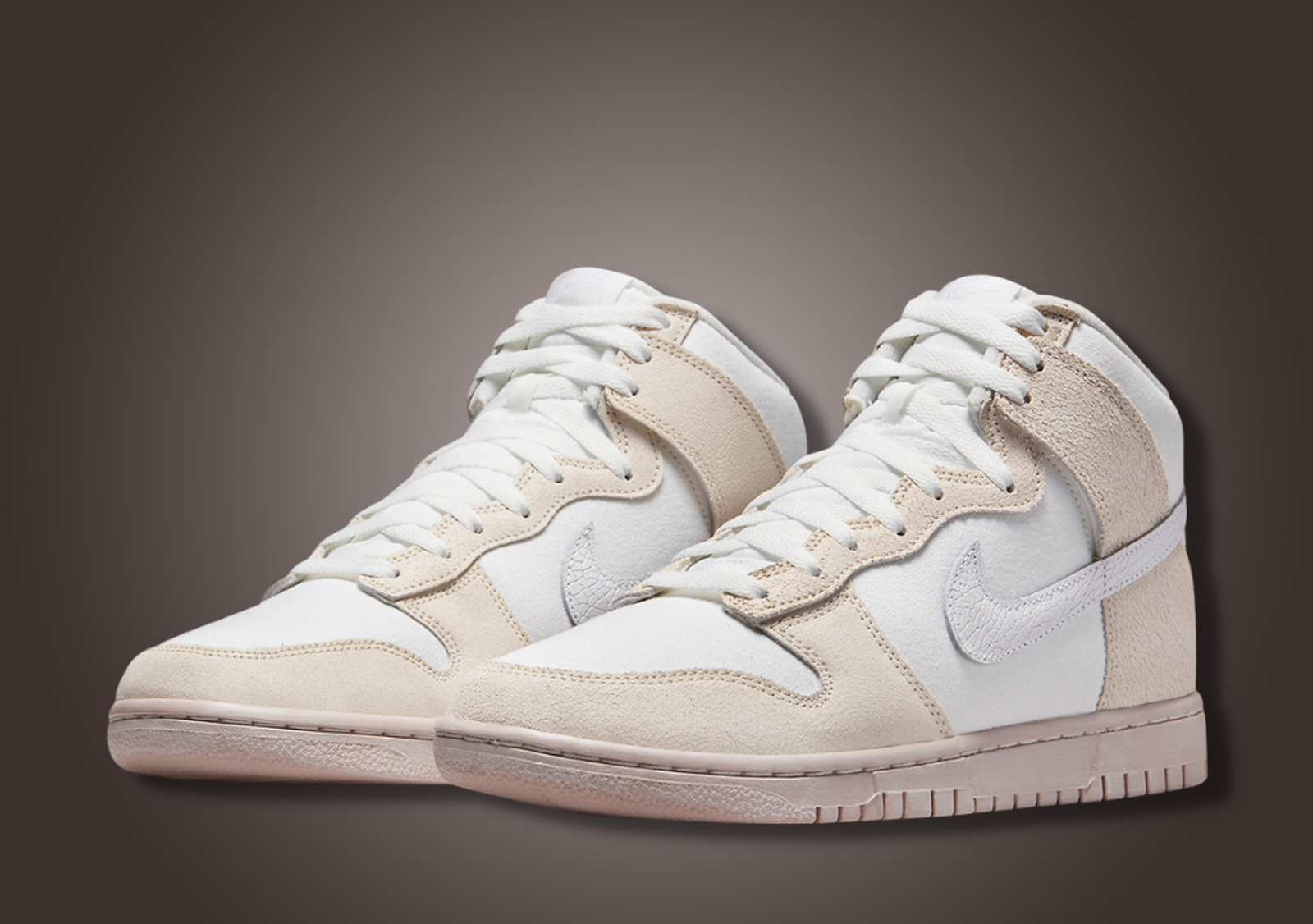 Cracked Leather Swooshes Embellish The Nike Dunk High EMB