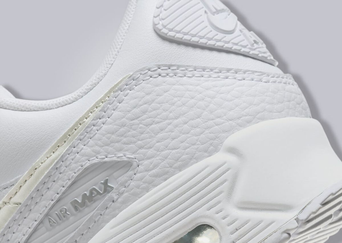 Nike Air Max 90 Liquid Metal White (W) Heel