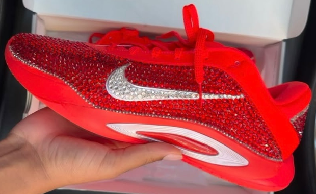 A'ja's custom Nike A'One Red Ruby Slippers