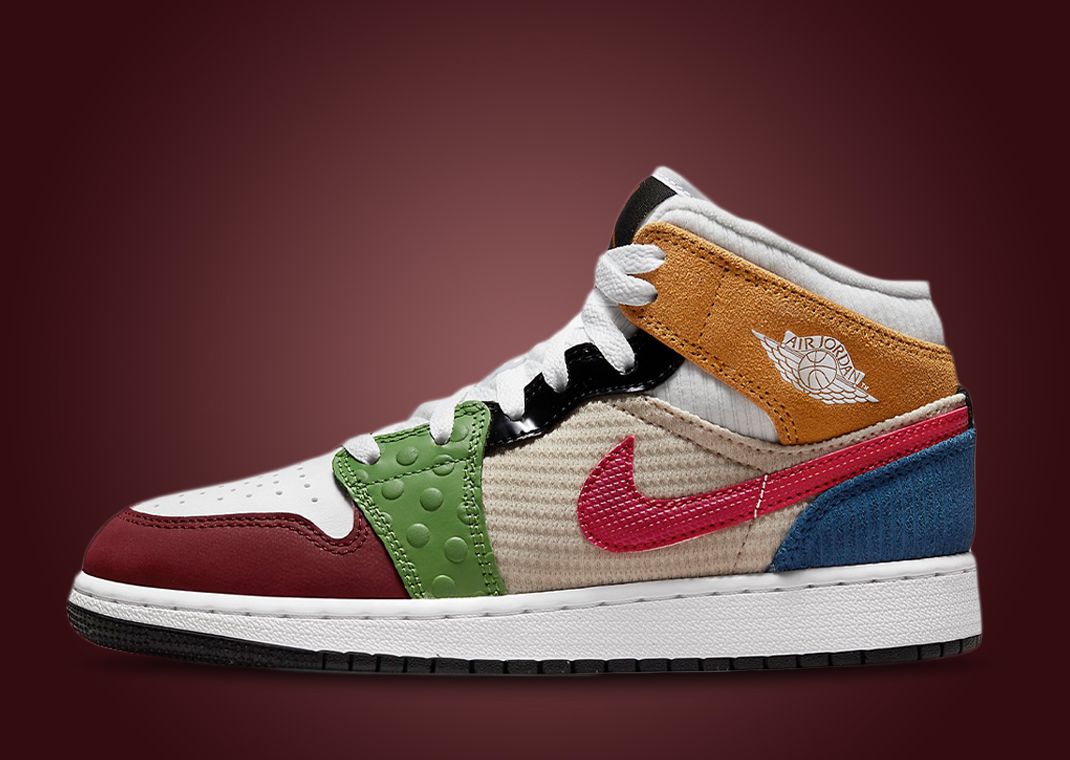 A Mashup Of Materials Is Featured On This Air Jordan 1 Mid