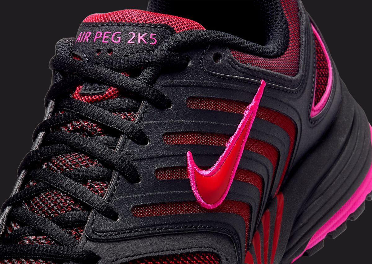 Nike Air Pegasus 2K5 Black Fire Red Detail
