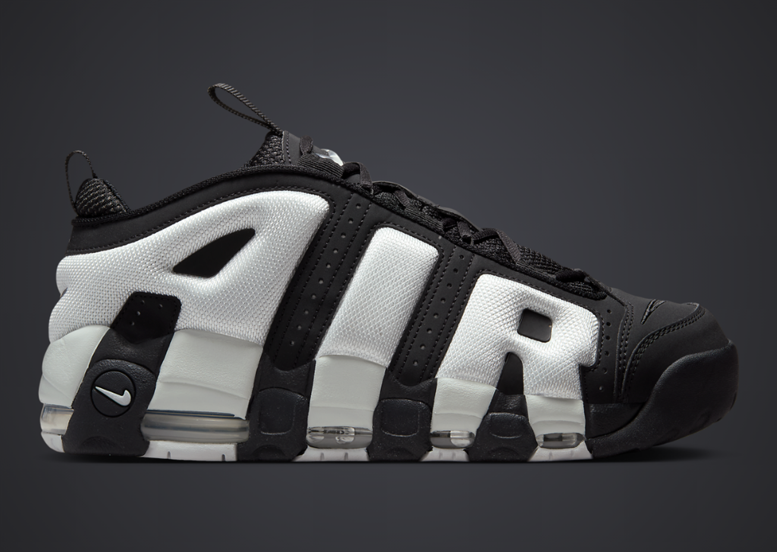 Nike Air More Uptempo Low Black Photon Dust Lateral