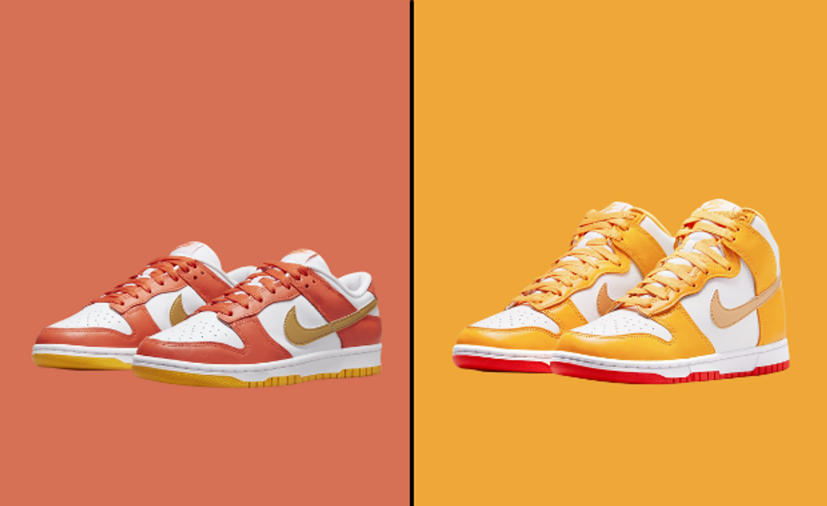 University Gold Accents These Nike Dunk Highs & Lows