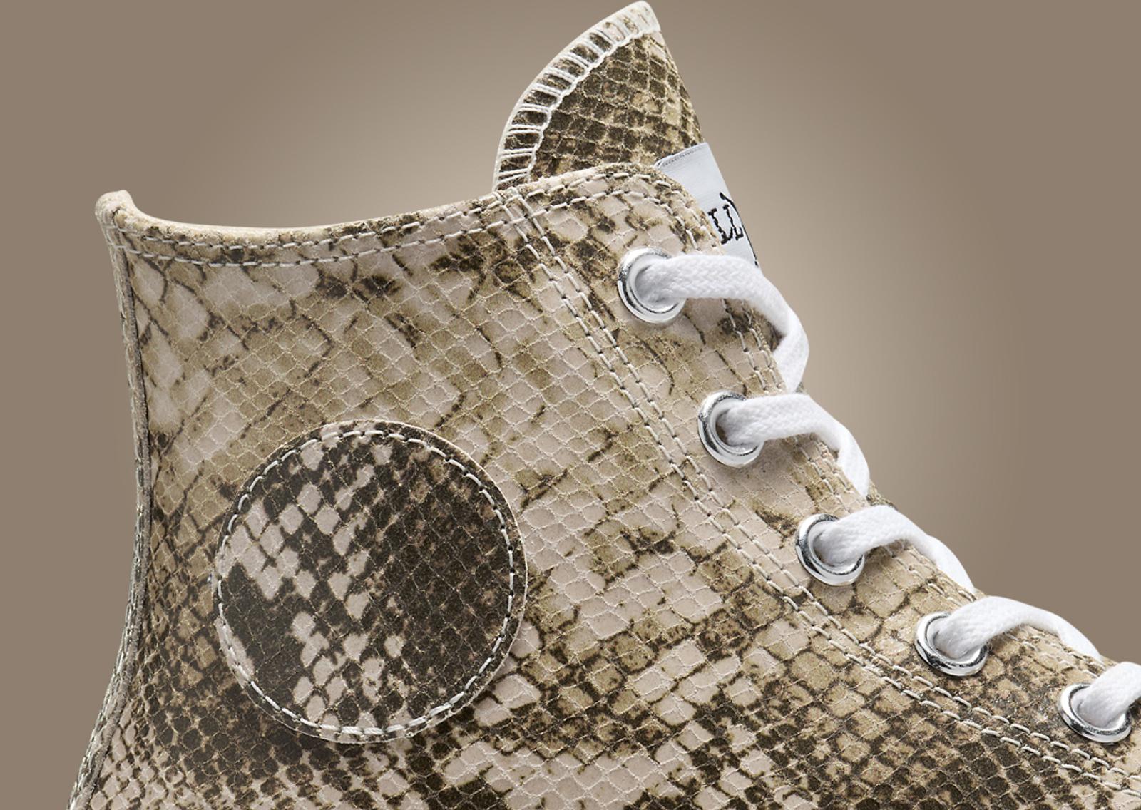 Stussy x Converse Chuck 70 Snakeskin Medial Detail