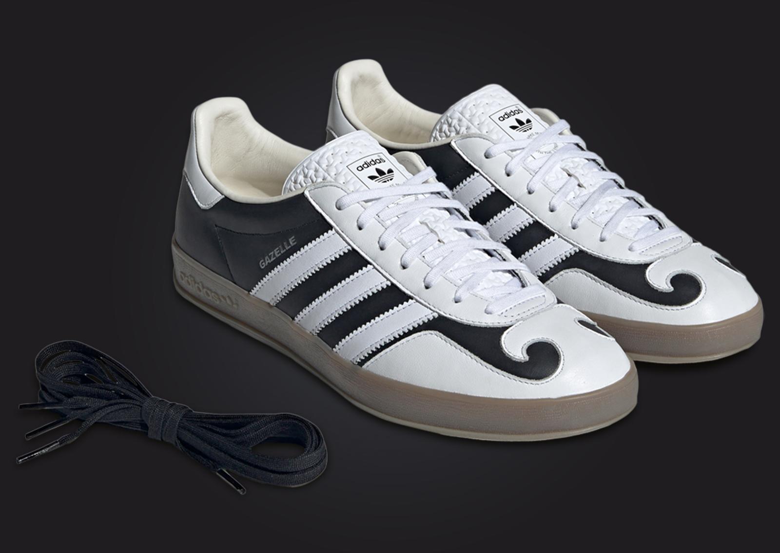 adidas Gazelle Gatsin Black White Angle