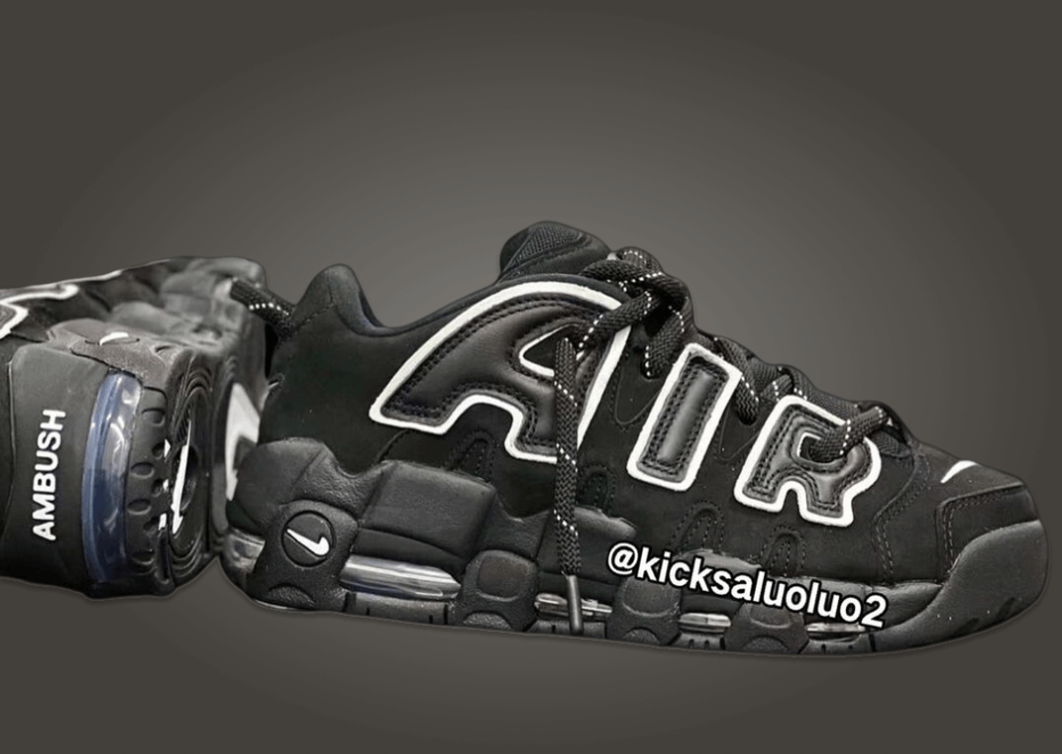 The AMBUSH x Nike Air More Uptempo Low Black White Releases October 6 -  Sneaker News