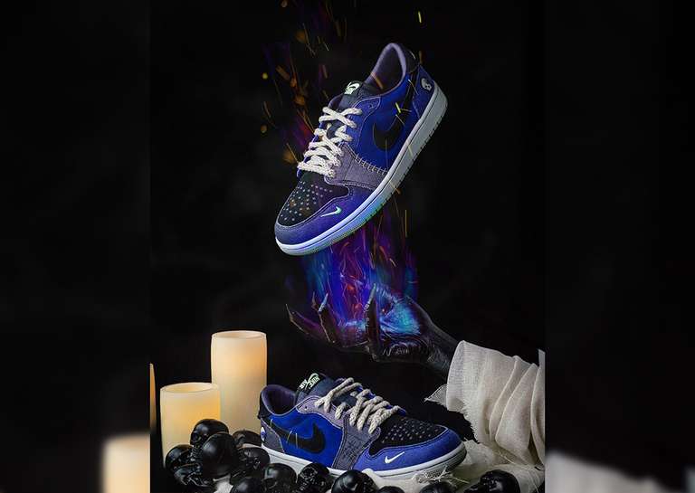 Jordan Brands Spooks Up the Zion Williamson x Air Jordan 1 Low OG Voodoo in  Blue