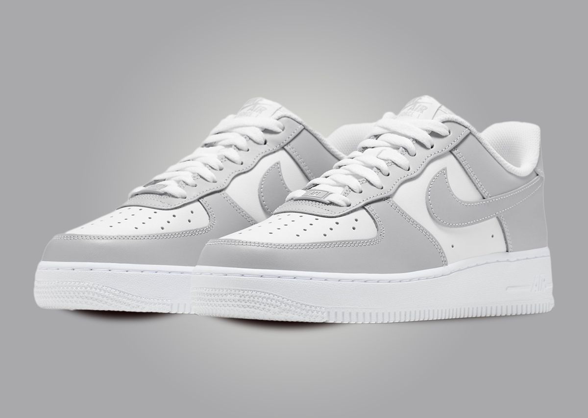 Wolf Grey Leather Dresses This Nike Air Force 1 Low