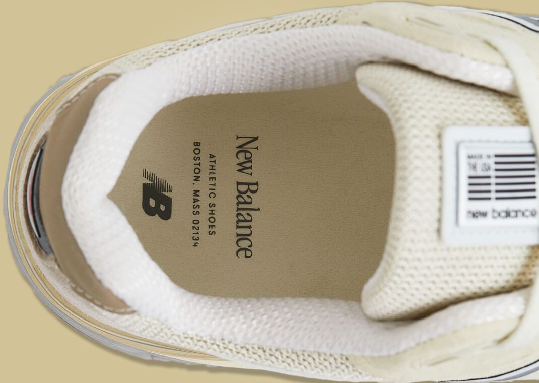 The New Balance 990v4 Made in USA Cream Tan Releases July 27