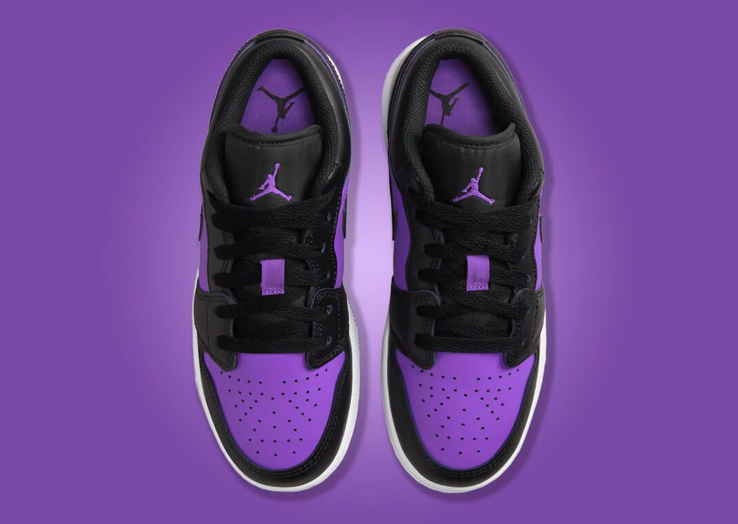 The Kids Exclusive Air Jordan 1 Low Purple Venom Black