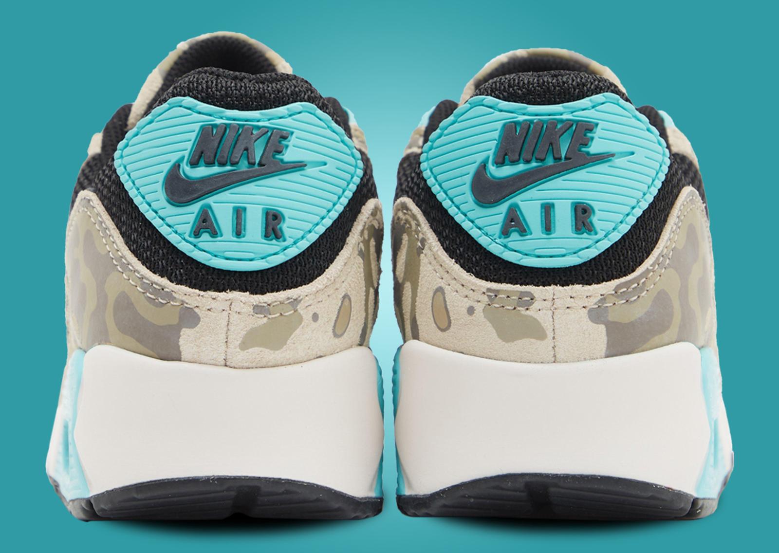 Nike Air Max 90 Camo Aurora Green Heel