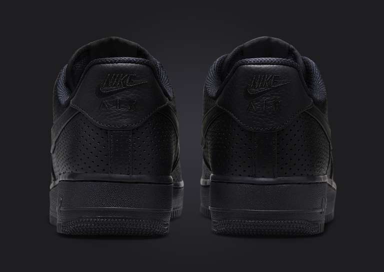 Nike Air Force 1 Low Black Perforations Heel