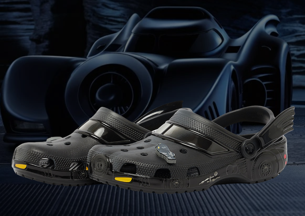 The Batman x Crocs Classic Clog Batmobile Releases September