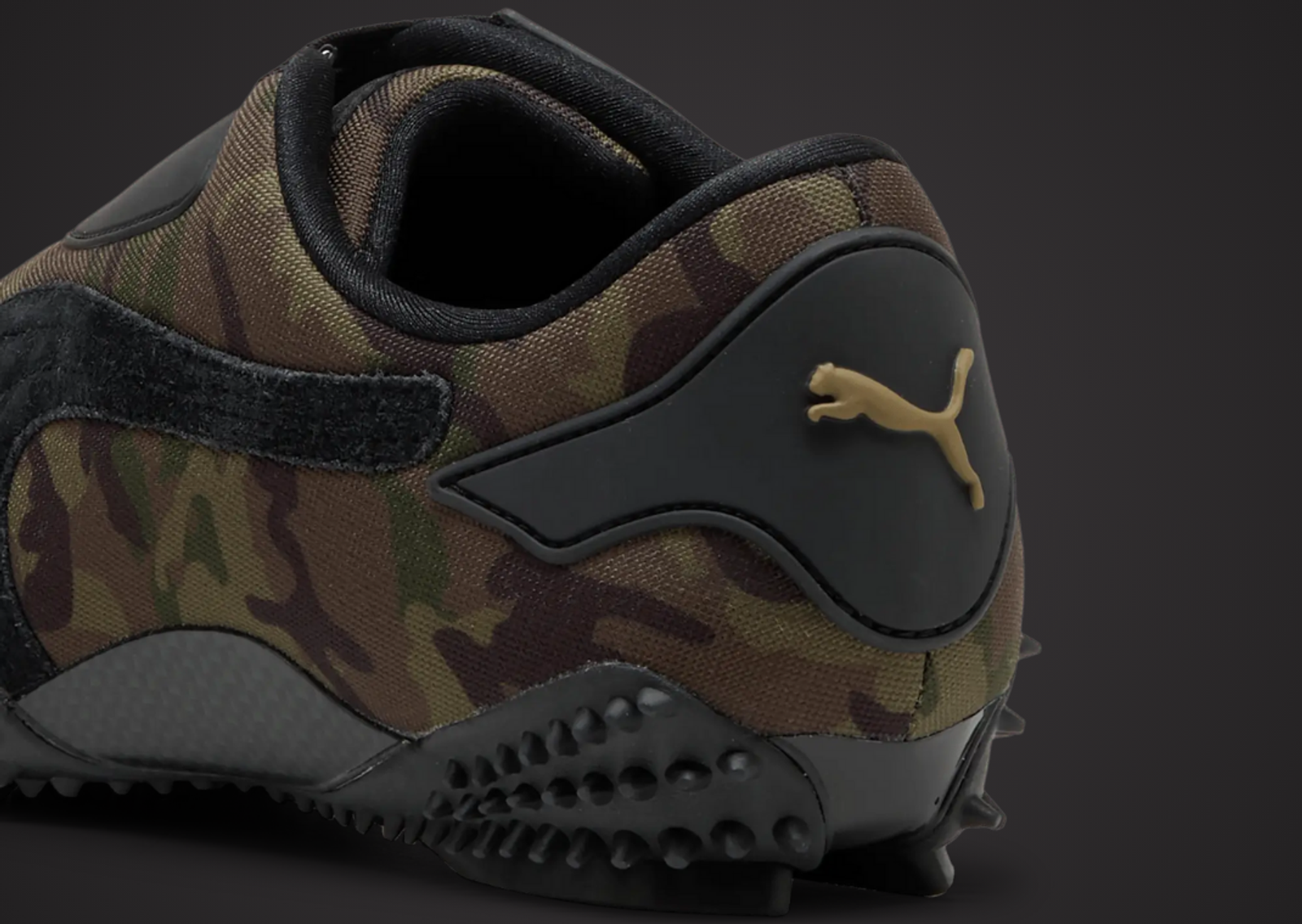 Puma Mostro Camo Olive Heel Detail