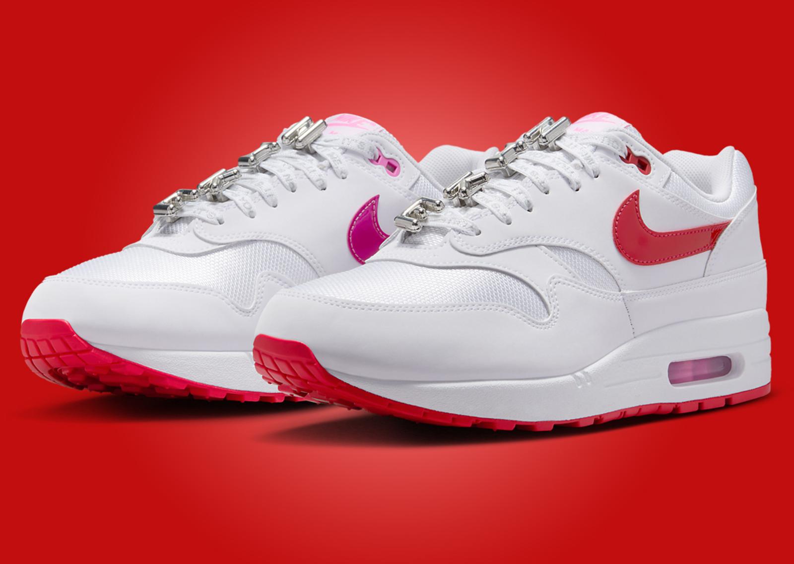 Nike Air Max 1 Valentine’s Day White (2025) Angle