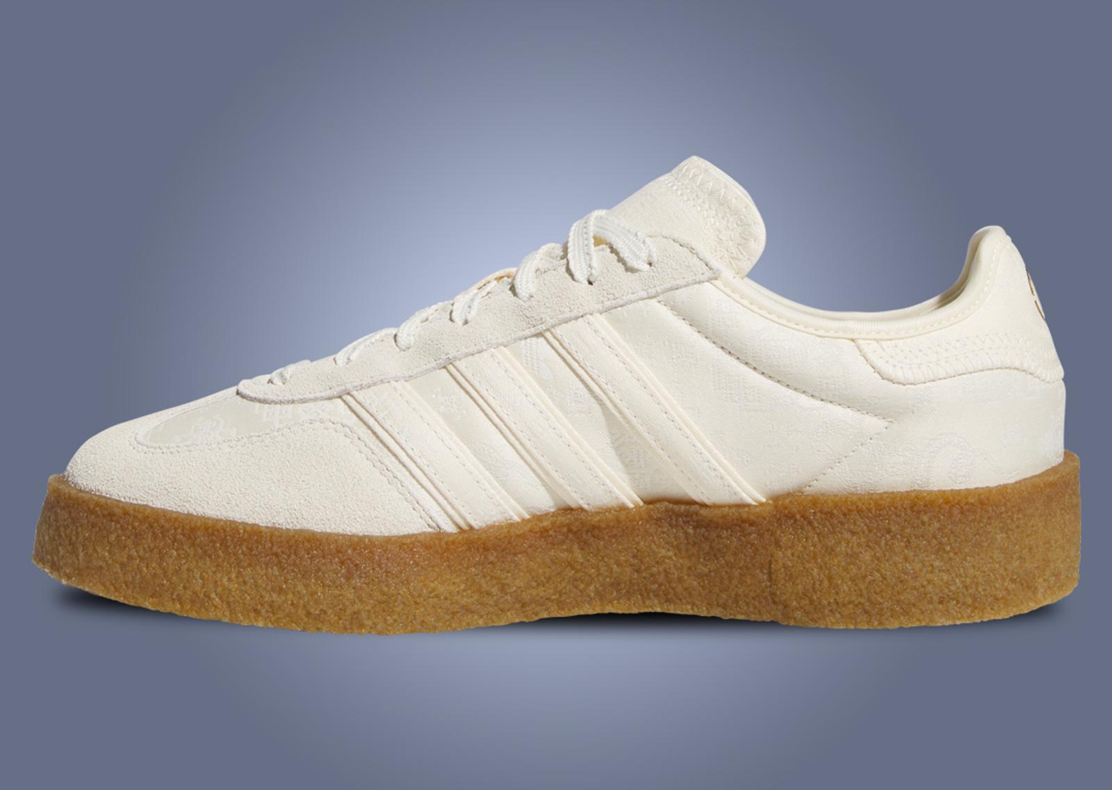 CLOT x adidas Gazelle Crepe Sole Cream White Medial