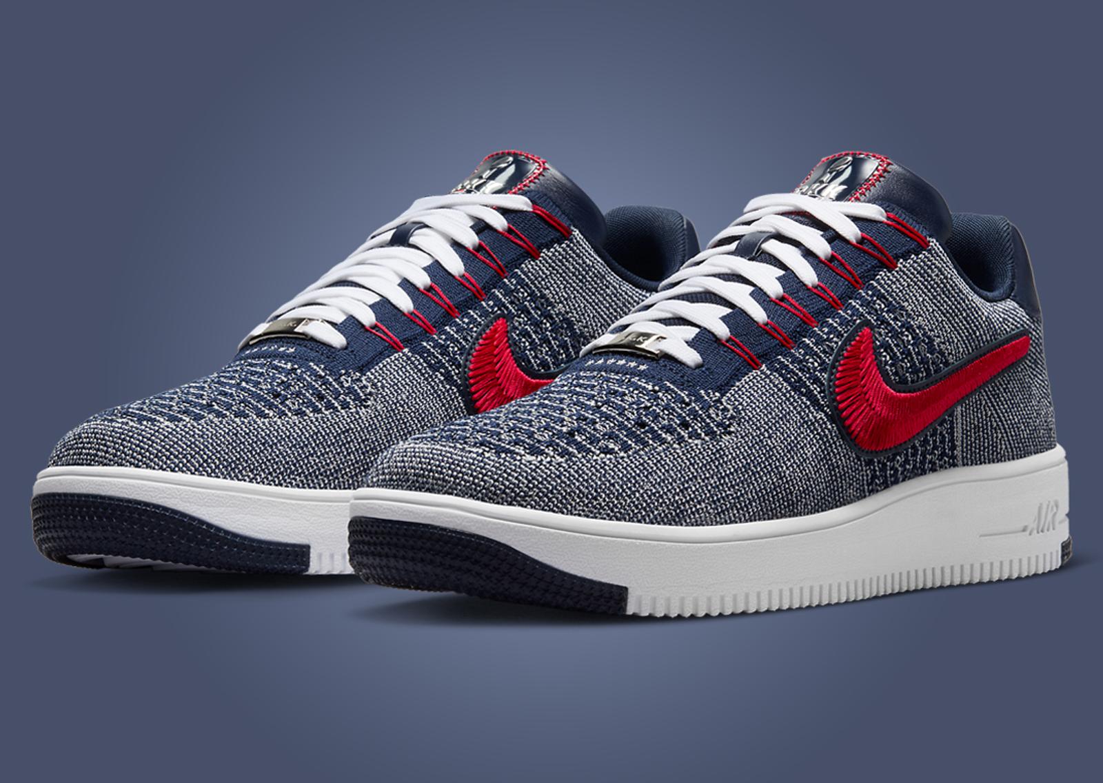 Nike Air Force 1 Ultra Flyknit Low New England Patriots 30th Anniversary Angle