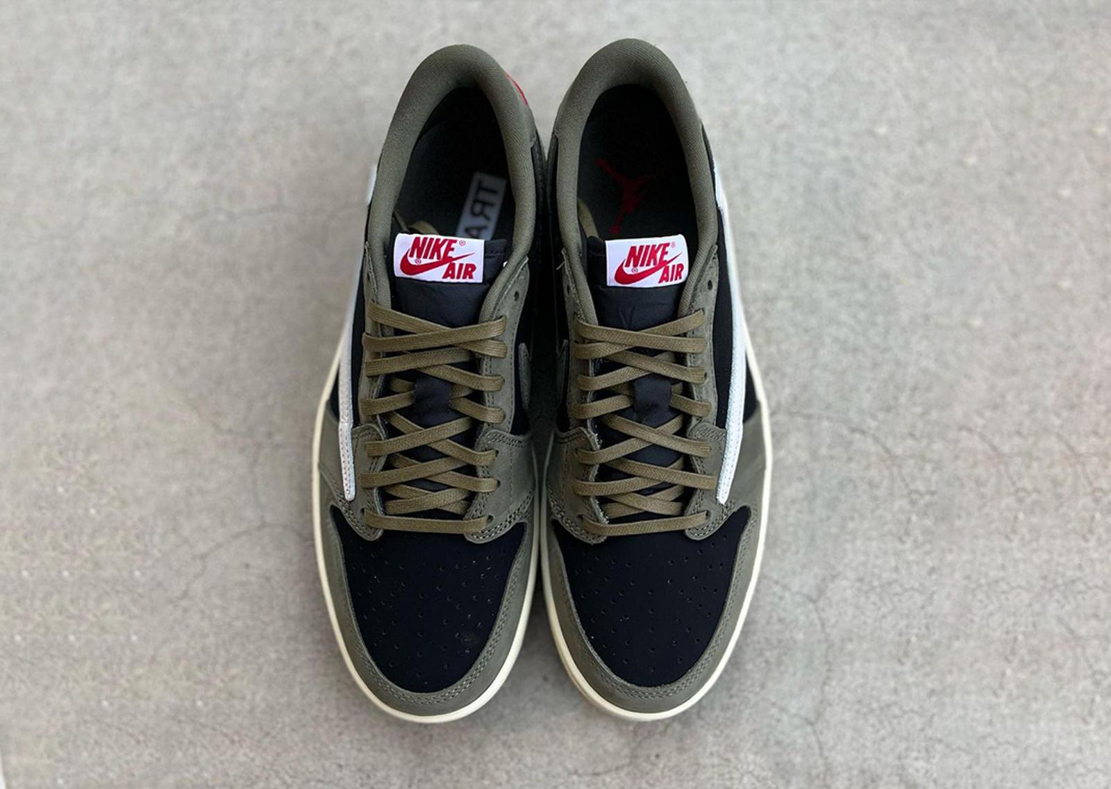 Travis Scott x Air Jordan 1 Retro Low OG Black Olive Top